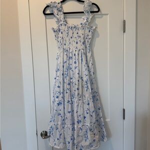Hill House The Ellie Nap Dress Blue Botanical